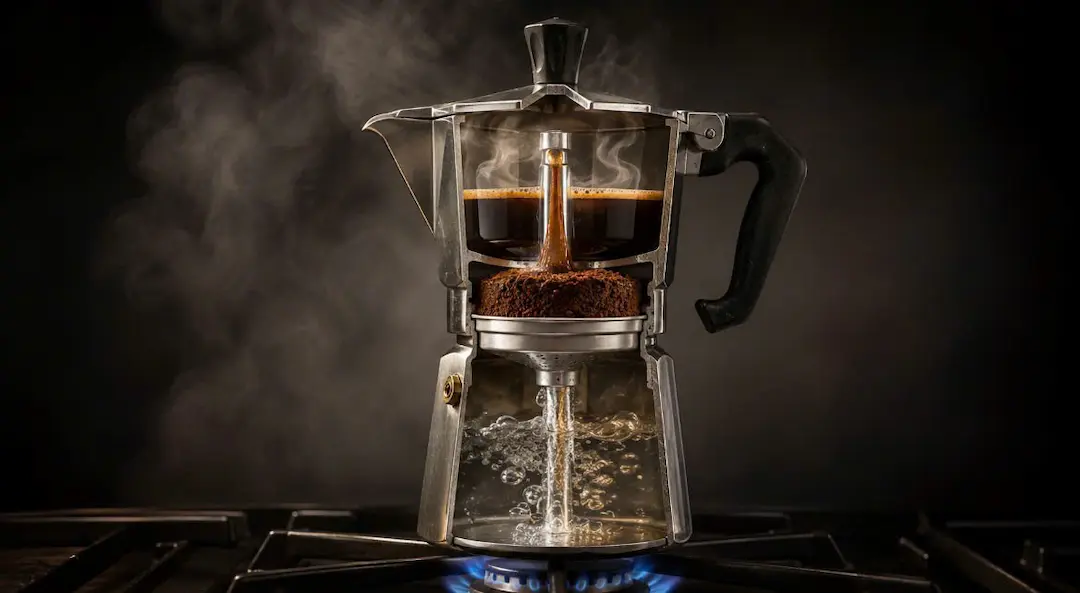 Cấu hình bình pha cà phê Moka tại Đà Lạt