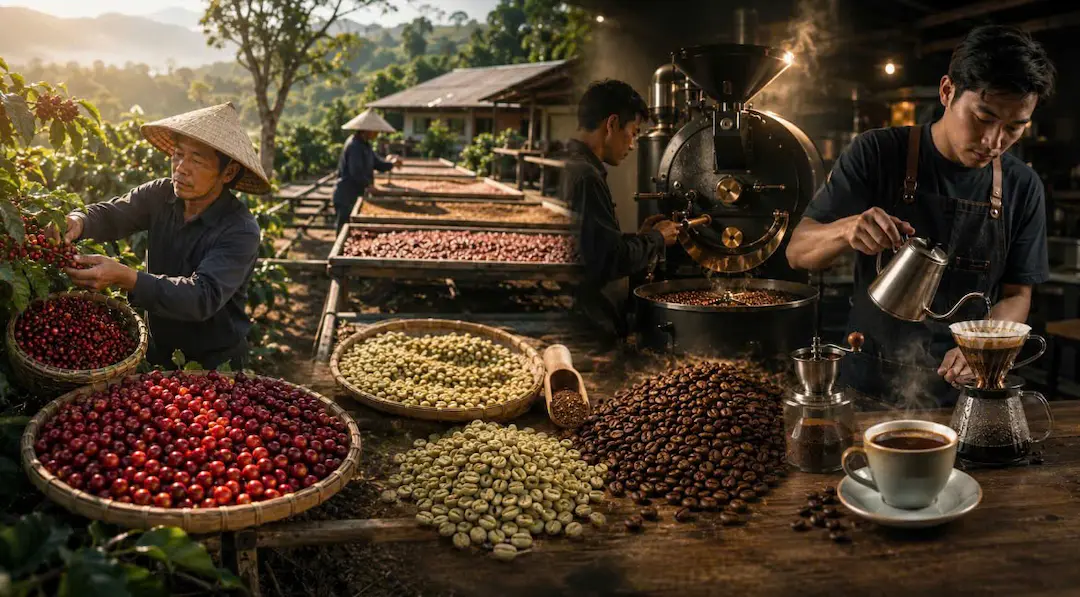Hành trình chế biến các hạt cà phê ngon ở Buôn Ma Thuột