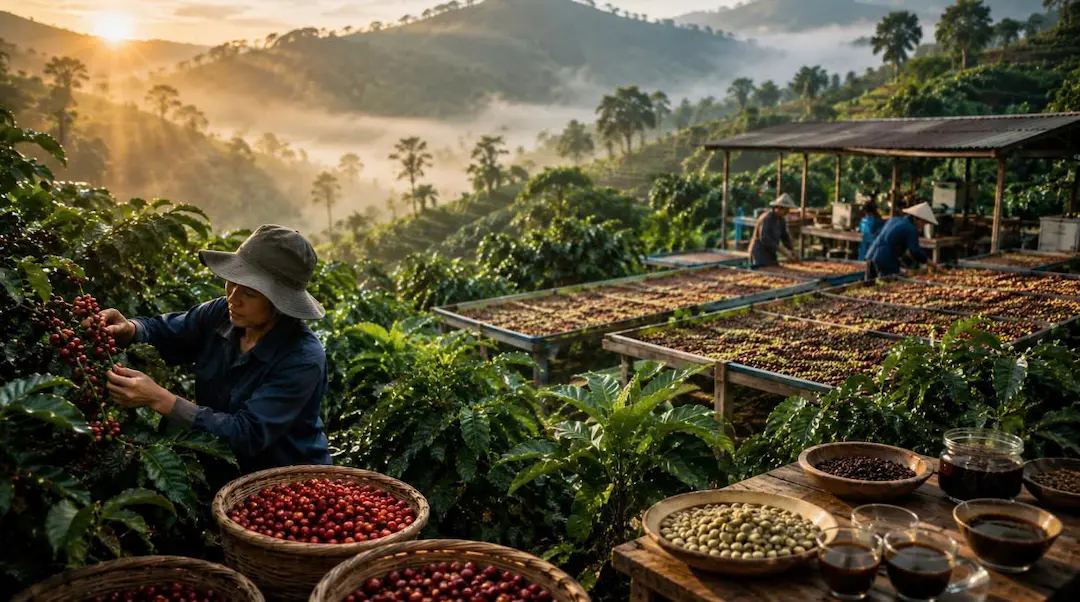 Nông trại sản xuất cà phê Culi sạch tại Tây Nguyên