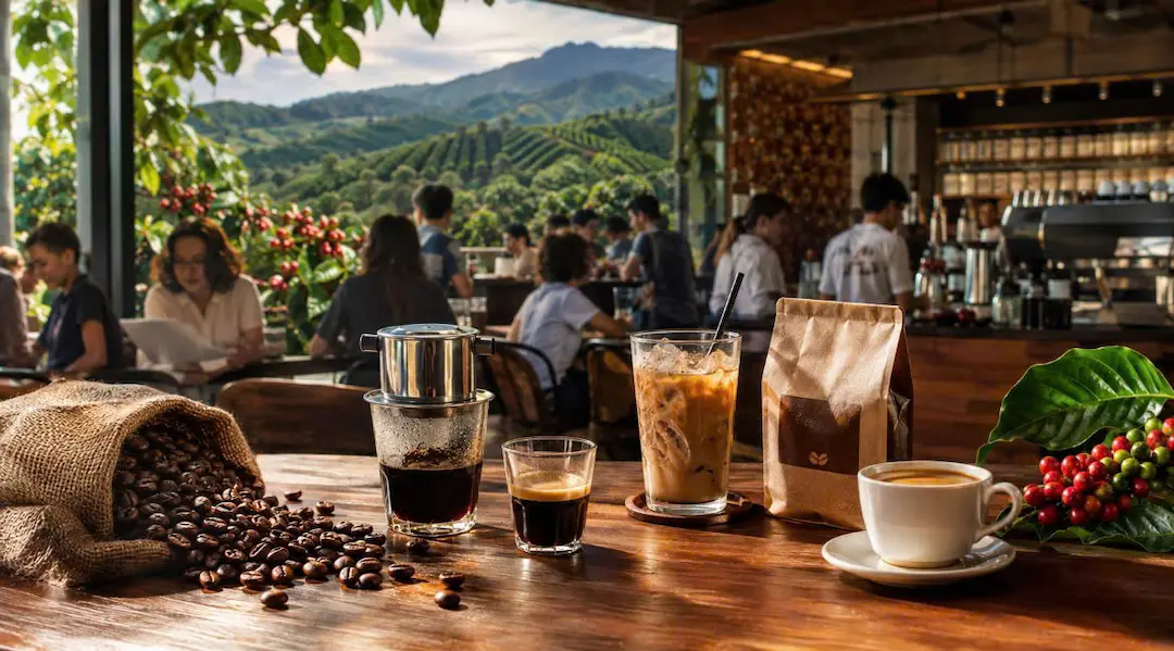 Thương hiệu cà phê rang xay view đồi núi Đà Lạt
